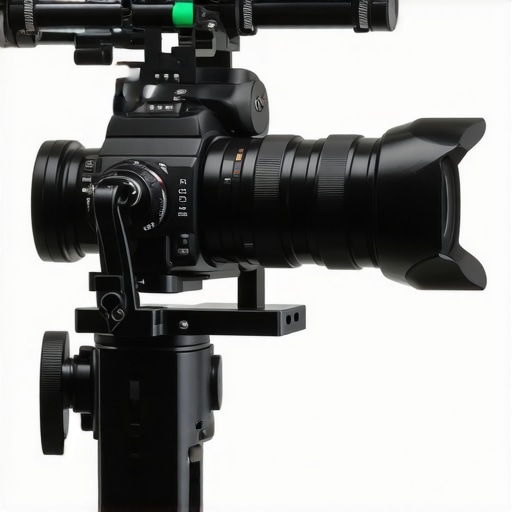 Modular Camera Rig with Accessories Close-up of professional modular camera rig with adjustable accessories for filmmaking