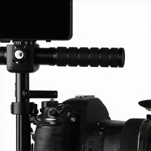 Close-up of a camera rig showing a top handle firmly attached with anti-twist design and properly tightened screws.